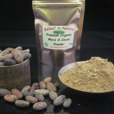 Raw Organic Maca Premium et le cacao